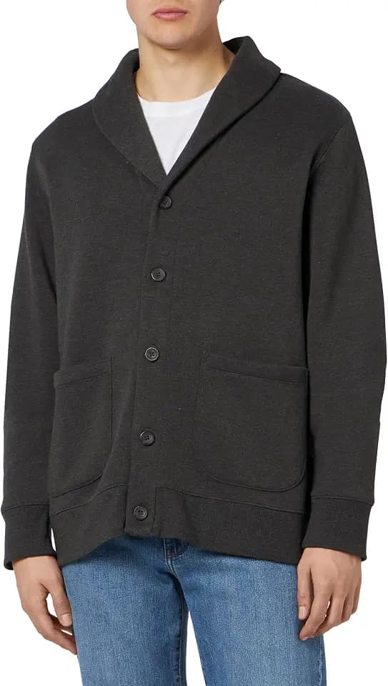 Amazon Essentials Men's Long-Sleeve Cardigan With Shawl-Collar