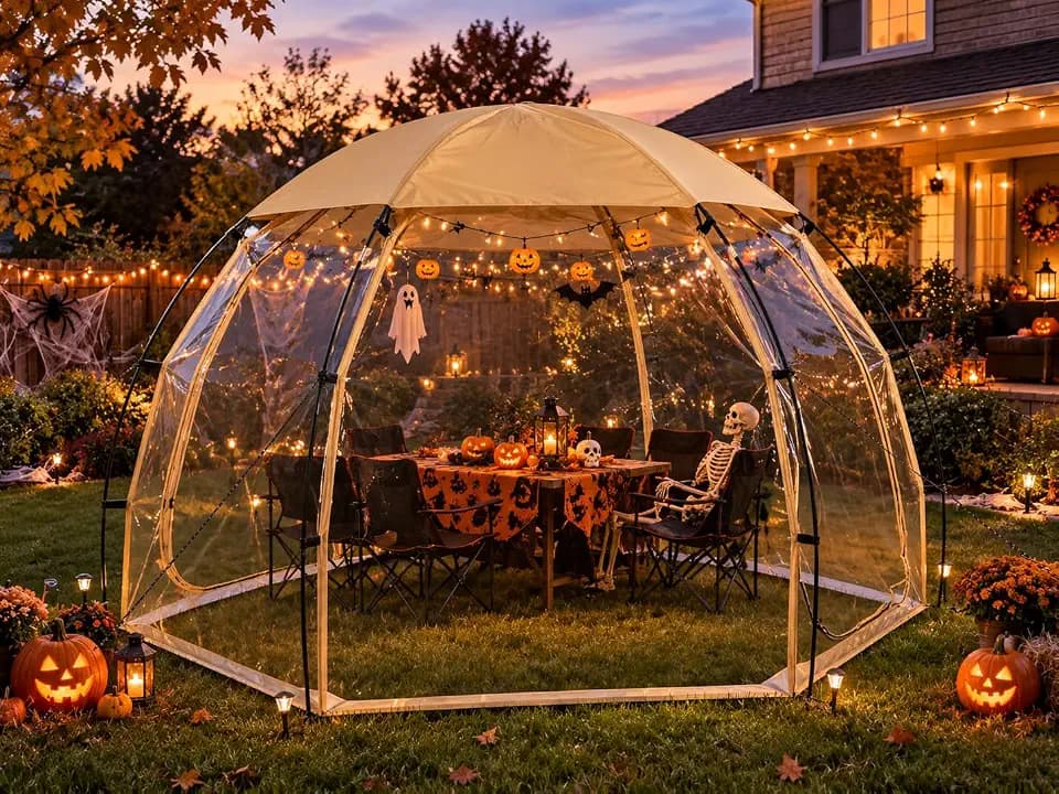 Transparentes Zelt für 4-6 Personen Hemisphärisches Winter-Bubble-Zelt Winddicht, Wasserfest, Warm Einfache Montage Sternenhimmel-Zelt für Garten, Seeseite & Camping