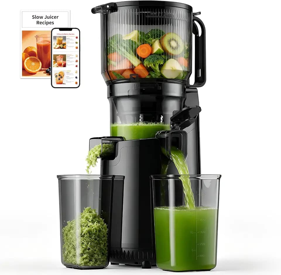 GDOR Juicer Machines, Cold Press Juicer with 6" Extra Wide Feed Chute