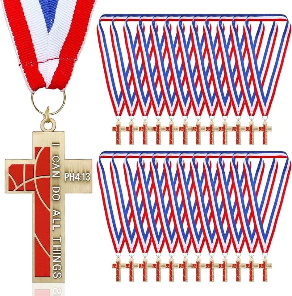 Kigeli 24 Pack Basketball Baseball Softball Soccer Cross Medal