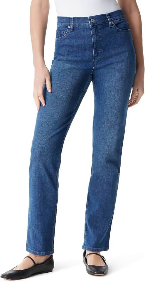 Gloria Vanderbilt Womens Amanda Classic High Rise Tapered Jean Petite