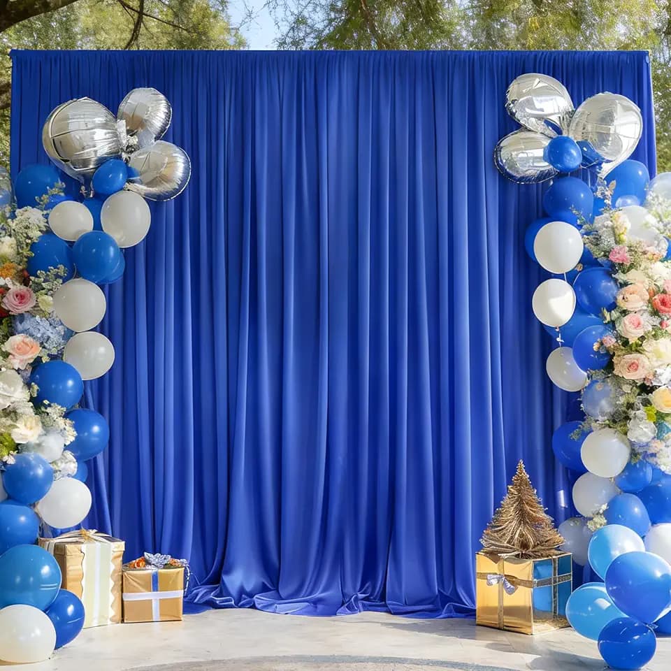 10x10ft Royal Blue Backdrop Curtains for Wedding Parties,Wrinkle Free Blue Curtains Photo Backdrop Drapes for Graduations Birthday Party Soft Fabric Photography Backgournd for Photoshoot