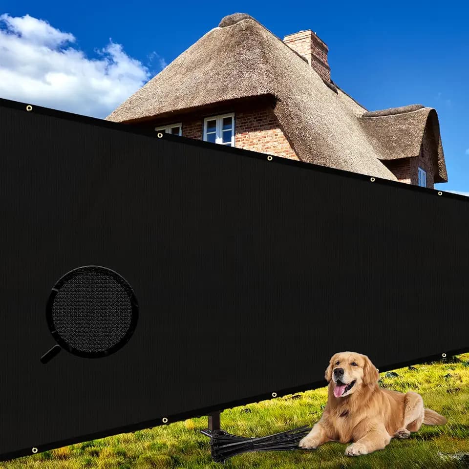 Shade&Beyond 6' X 25' Fence Privacy Screen Heavy Duty 170 GSM Fencing Mesh Shade Net Cover for Wall Garden Back Yard Outdoor Home Decoration, Black
