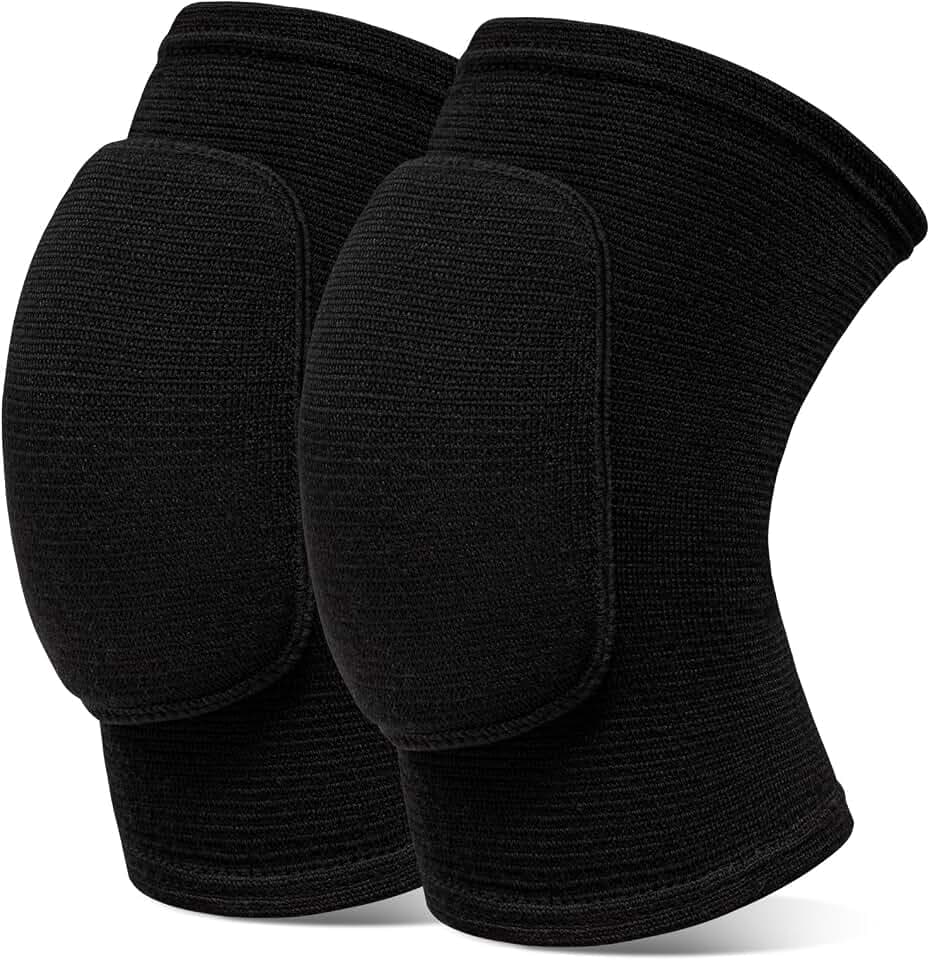 Volleyball Knee Pads knee brace for Women Kids Girls,Soft and Breathable Knee Pads for Volleyball, Dancing, Football, Yoga, Basketball, and Skating - Protective Knee Pads for Adults and Kids (Black, Large)