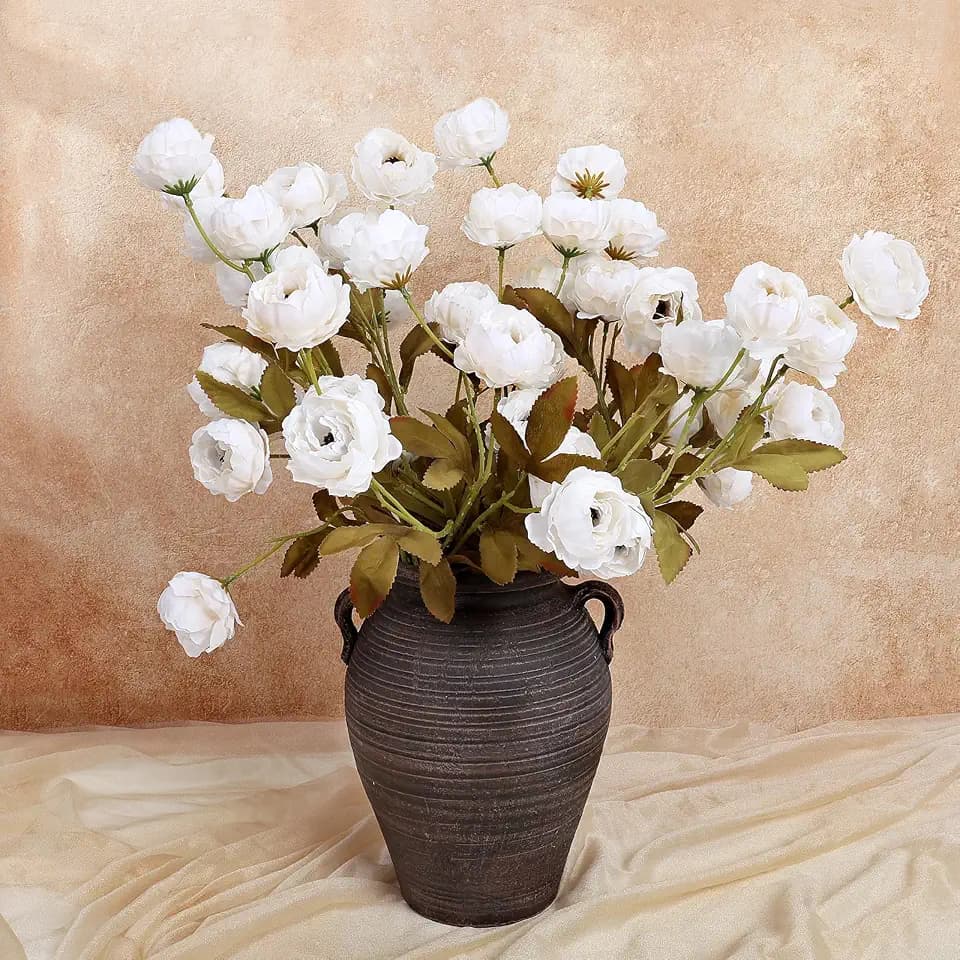 8 Pcs Peony Stems for Vase - Faux Peonies with 48 Blooms