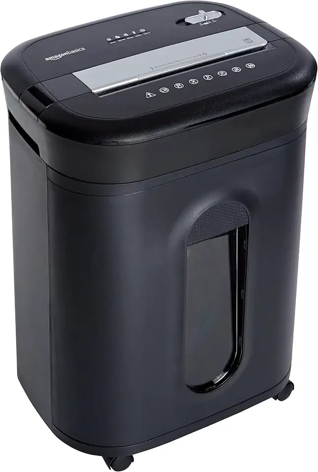 Amazon Basics 15 Sheet - original model Cross Cut Paper, CD Credit Card Office Shredder, Black