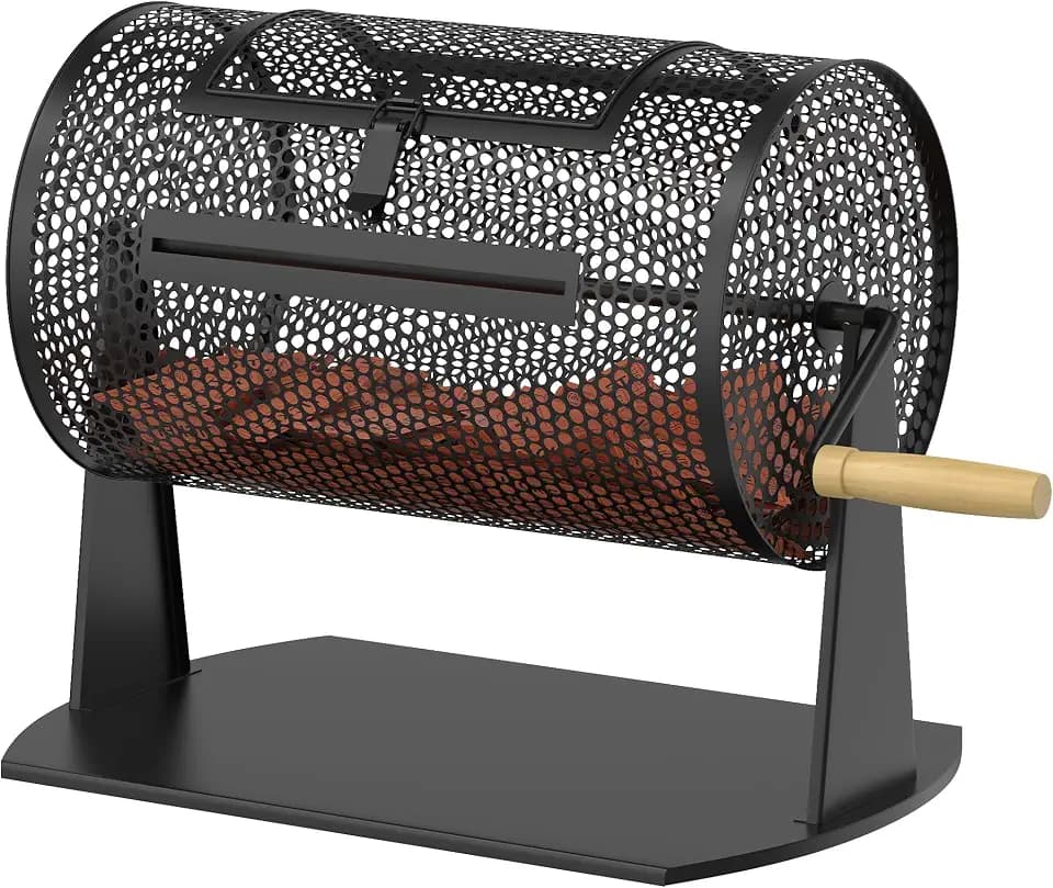 Orionstar Raffle Drum, Metal Lottery Spinner for Tickets, Medium Size Cage with Wooden Handle, Professional Ticket Tumbler for Fundraisers, Events and Parties, Holds 2500 Stubs, Black
