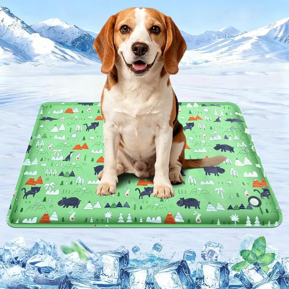 Kühlmatte für Hunde & Katzen, Kühlmatte Hund Selbstkühlend, Hundekühlmatte Selbstkühlend Kühldecke Hund Katze, mit Ungiftiges Gel, Kühlkissen Hundematte, Hunde Selbst Kühlende Haustiermatte(40x50cm)