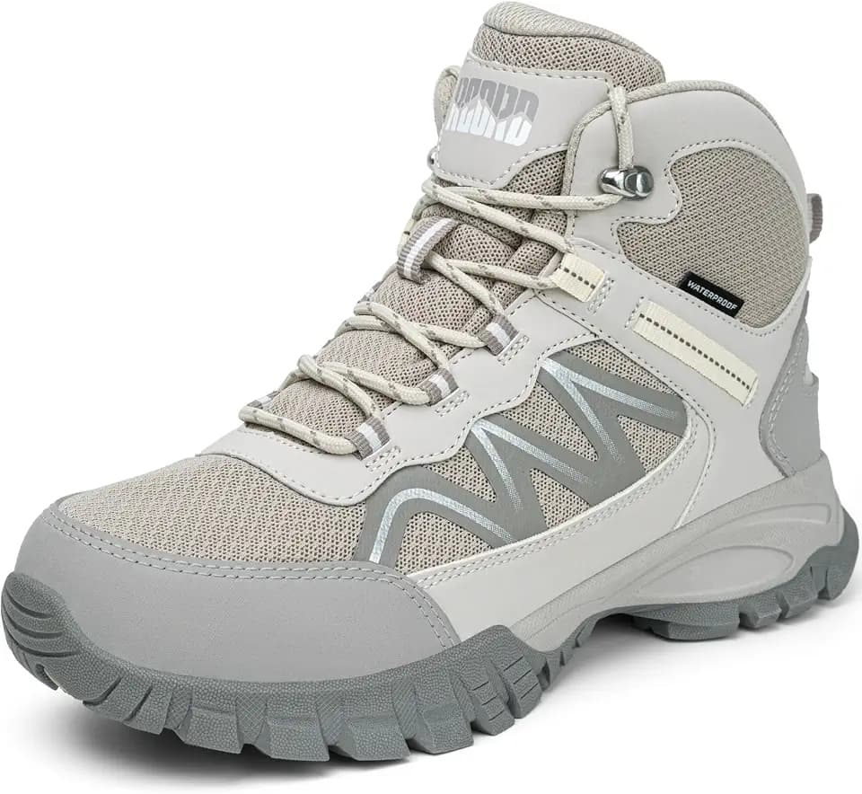 R CORD Women's Waterproof Hiking Boots, Non-Slip Lightweight Trail Boots