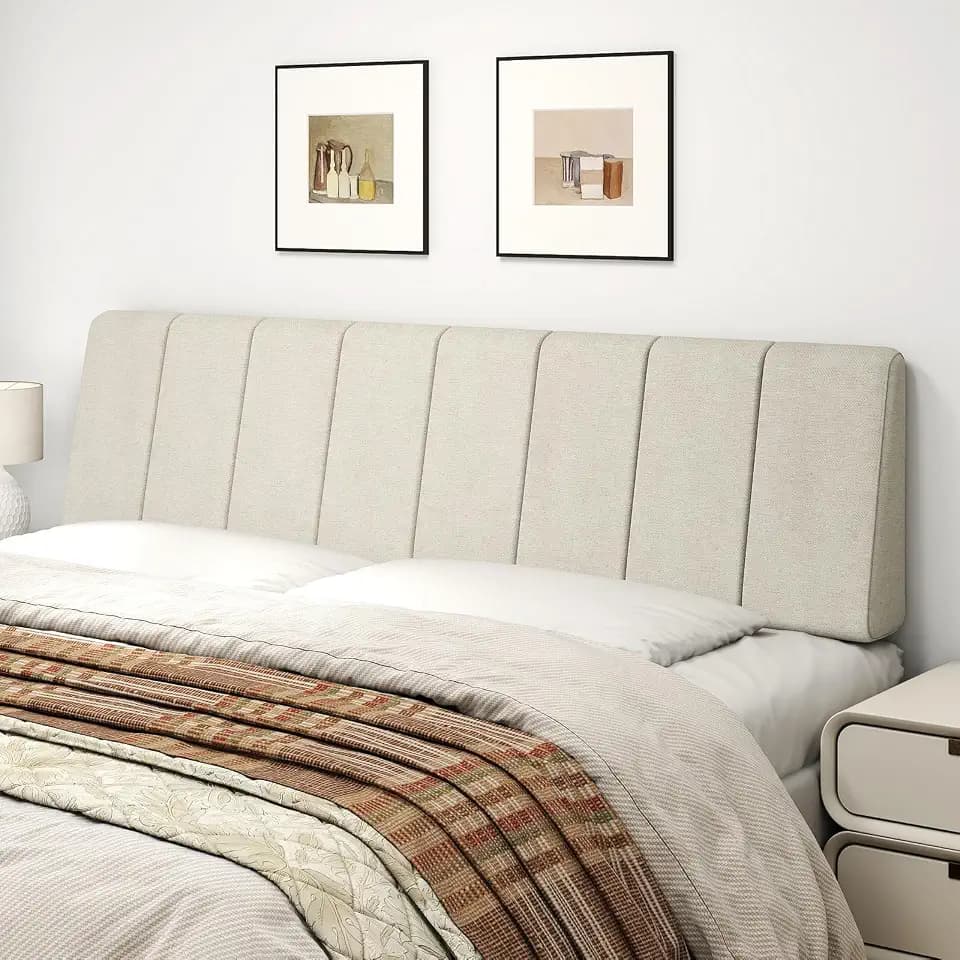 King Size Headboard Only-No Assembly Required, Beige