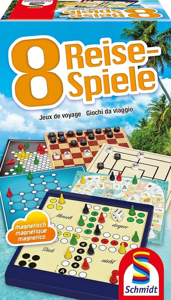 Schmidt 49102 8 Reise-Spiele Spielesammlung, ab 6 Jahren