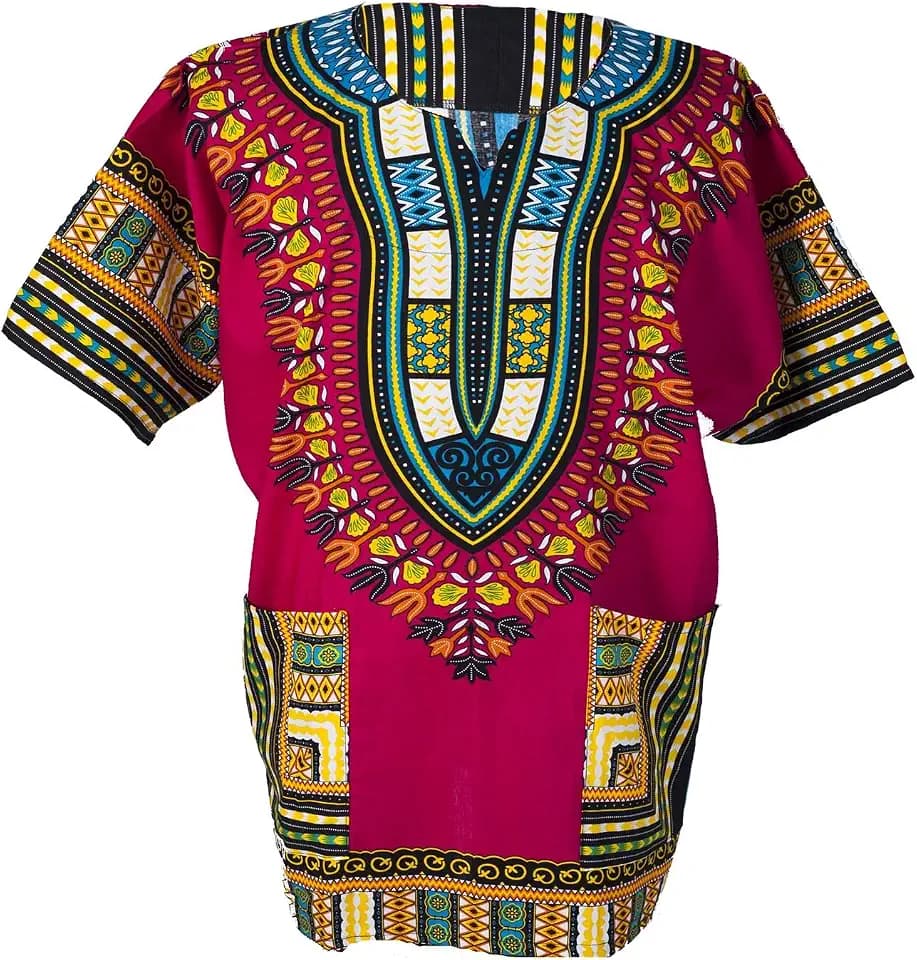 Lofbaz - Unisex Dashiki - Traditionelles Oberteil mit afrikanischem Druck