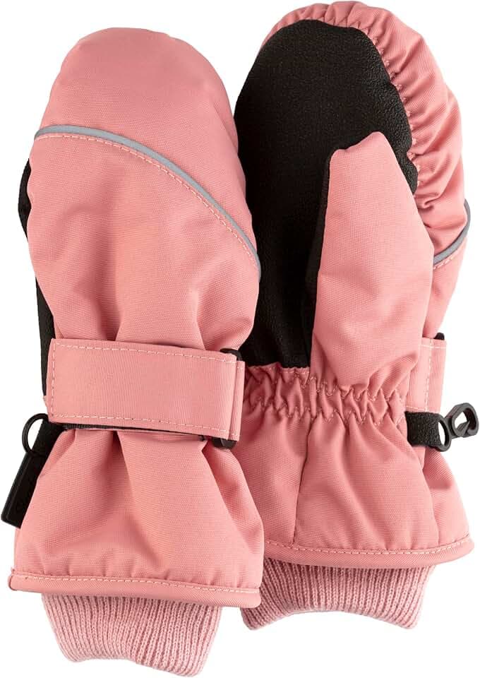 Sterntaler Rips Fäustling mit Daumen, wasserabweisend, mit elastischem Bündchen (Bio) und Klettverschluss - Mädchen Accessoires für Babys & Kleinkinder - warm und funktional - perlrosa, Gr. 2