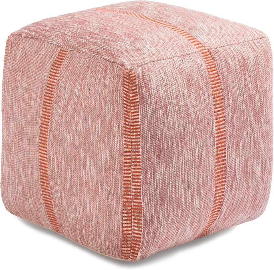 Anji Mountain 20" H x 20" W Handmade Pouf Ottoman for Living Room & Couch