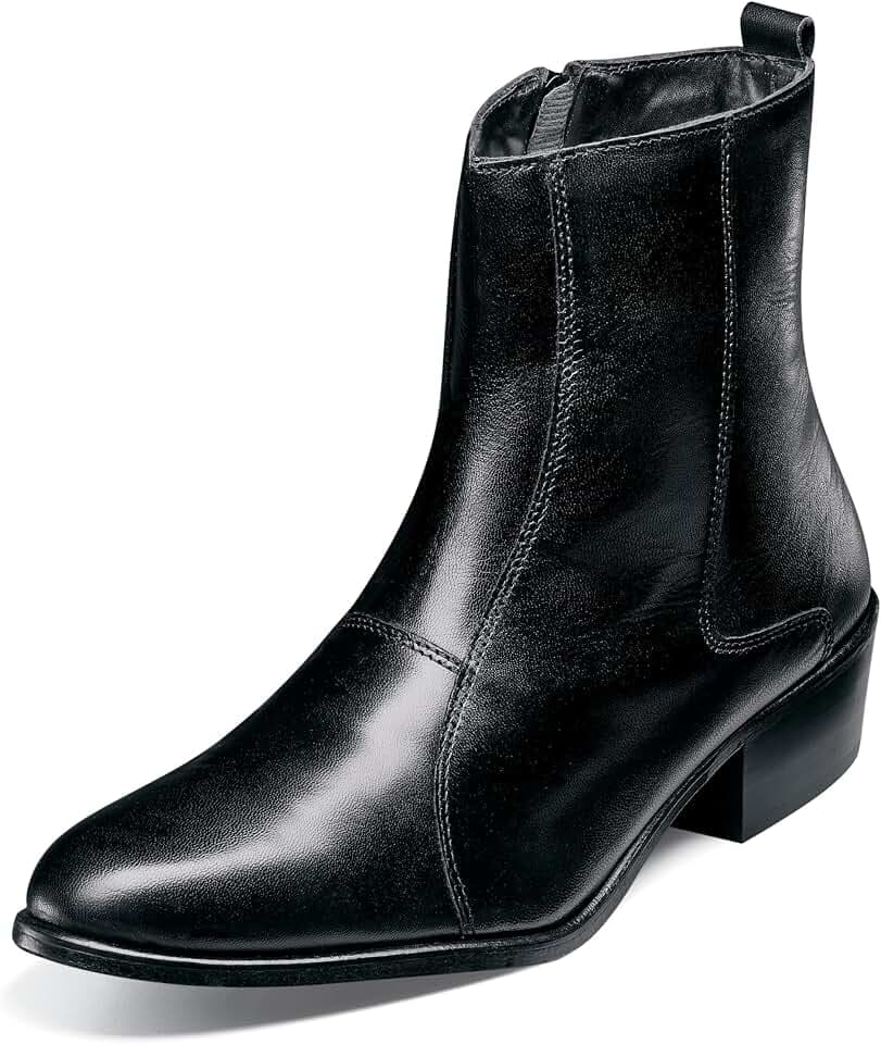 Stacy Adams Men's Santos Plain-Toe Side Zipper Boot