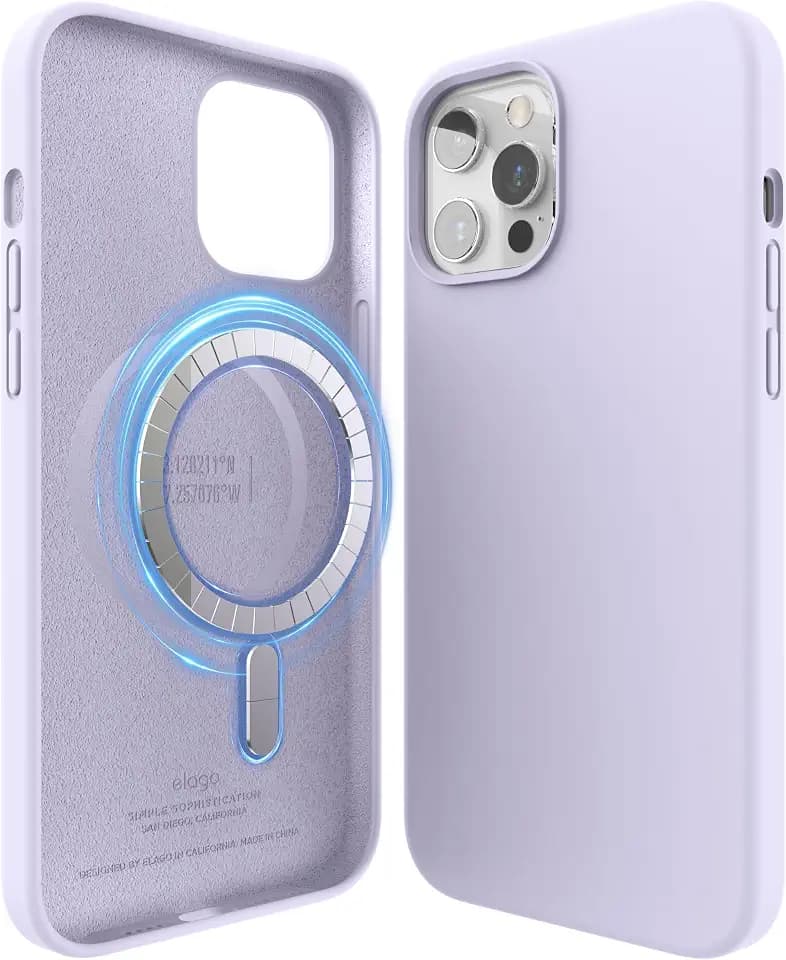 elago Premium Magnetic Silicone Case for iPhone 12 Pro Max Lavender