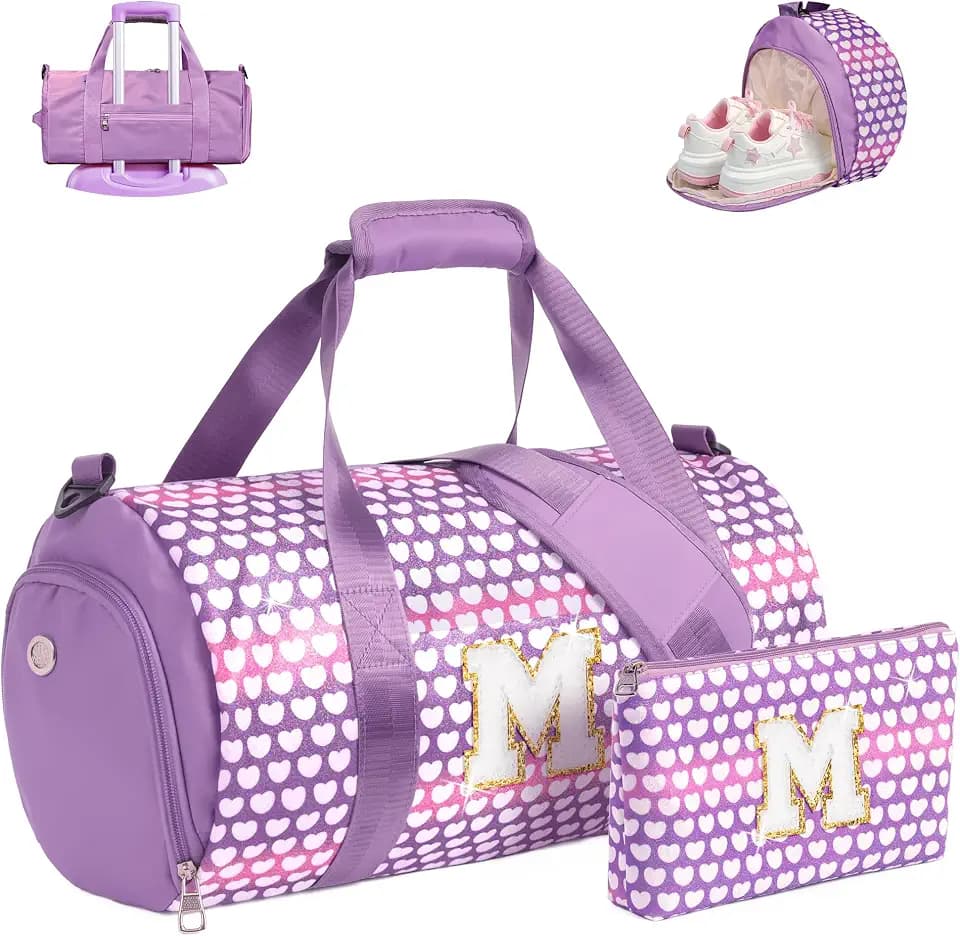 Initial Birthday Gifts for 9 Year Old Girl,Kid Glitter Travel Bag