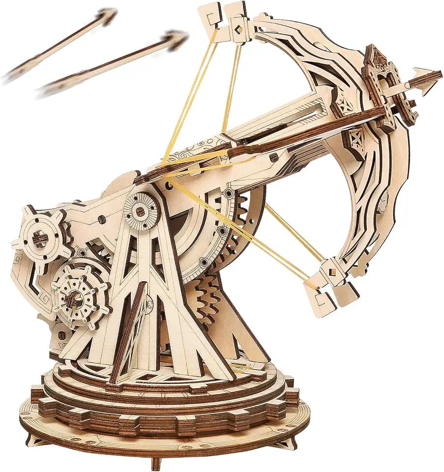 Rowood 3D Wooden Puzzles Catapult Kit, Models for Adults to Build