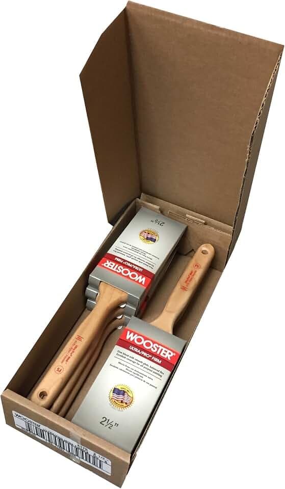Wooster Brush 4175-2 1/2 Inch Ultra/Pro Firm Mink Flat Sash Paintbrush - Pack of 6