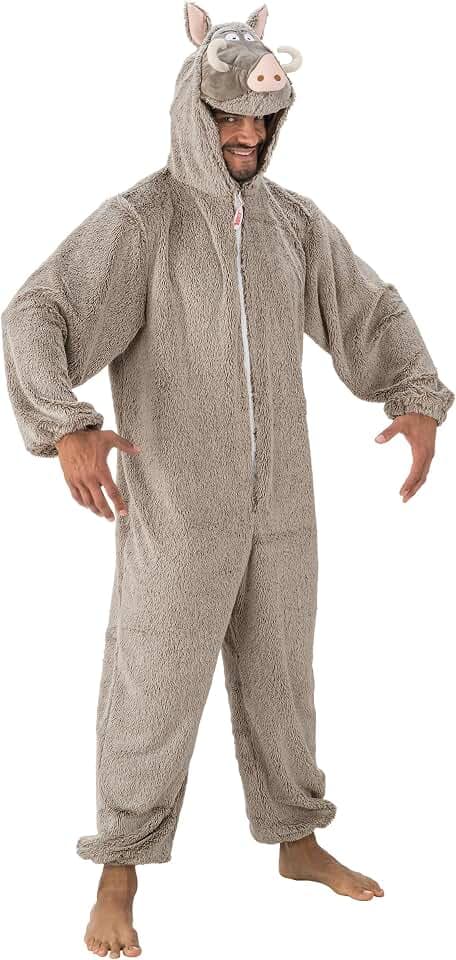 Chaks - Wildschwein Kostüm Erwachsene, Gallier Jumpsuit