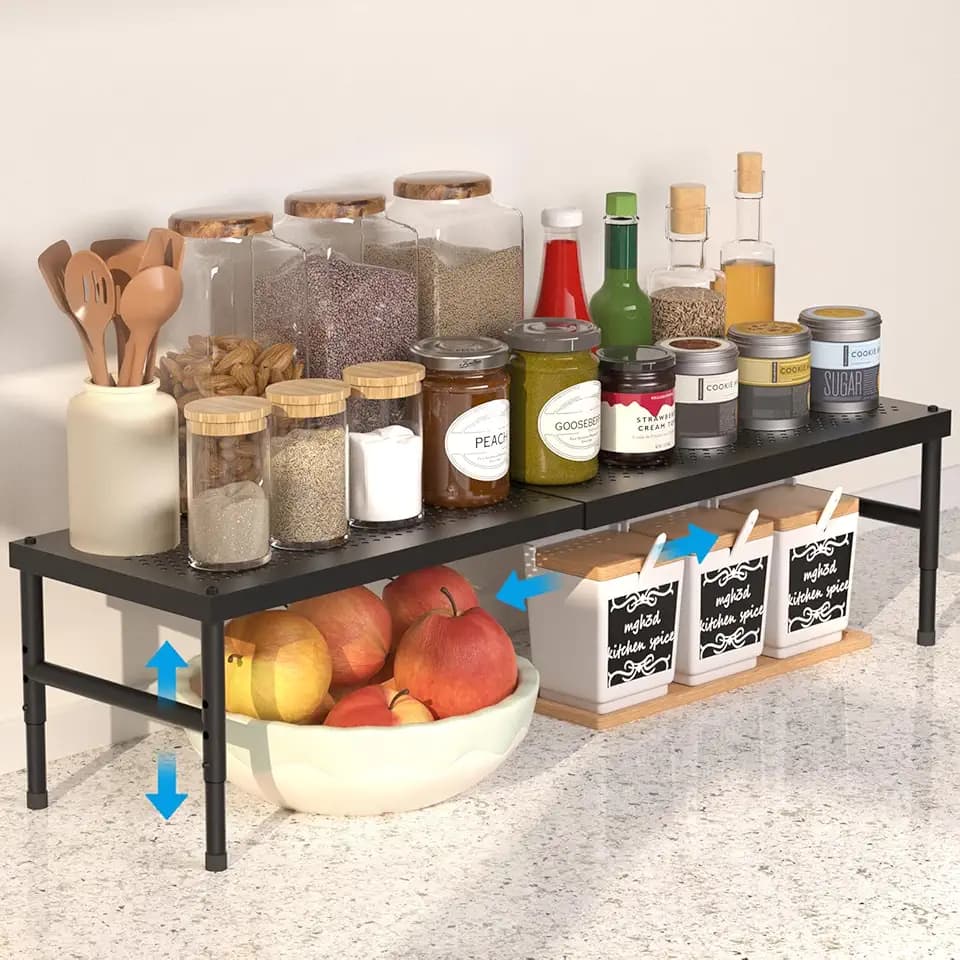 HI NINGER 42–72 cm Erweiterbares Schrankregal, Verstellbar & Stapelbar