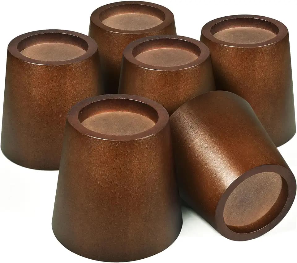 Wooden Bed Risers 3 Inch Round Furniture Risers Set of 6, Heavy Duty Wood Bed Lifts Risers for Bed Frame, Table, Sofa, Couch, Desk, Dresser