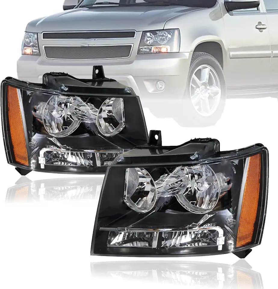 Headlight Assembly Replacement for Suburban Avalanche Tahoe 2007-2014 Pair