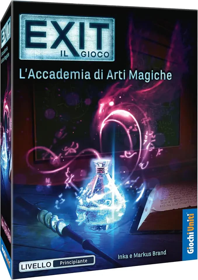 Giochi Uniti - Exit - L'Accademia dei Arti Magiche, Escape Room, 1-4 Spieler, 12+ Jahre, GU842, italienische Ausgabe