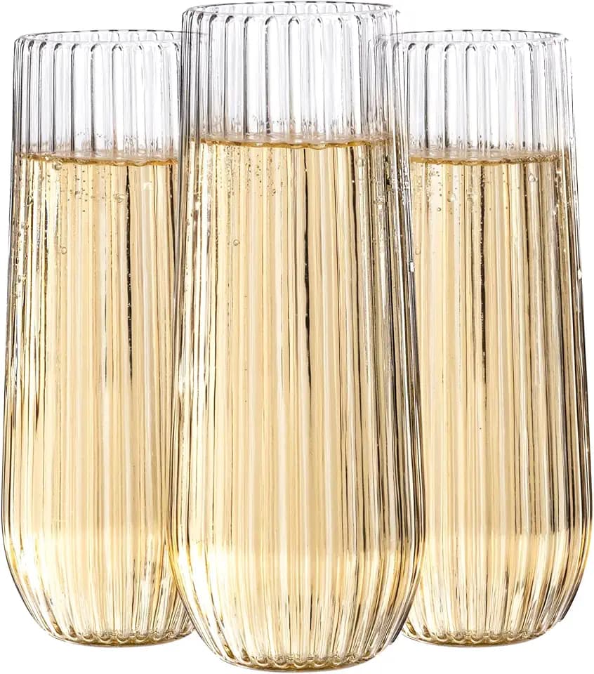 Ciaell 48 Pack Plastic Champagne Flutes for Weddings Birthdays