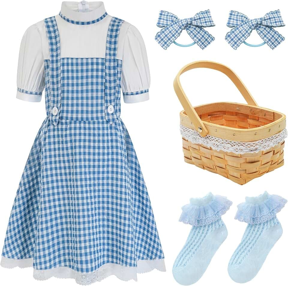 HMPRT Halloween Costume for Girls, Kids Book Storybook Character Costumes Dress Outfits Accessories