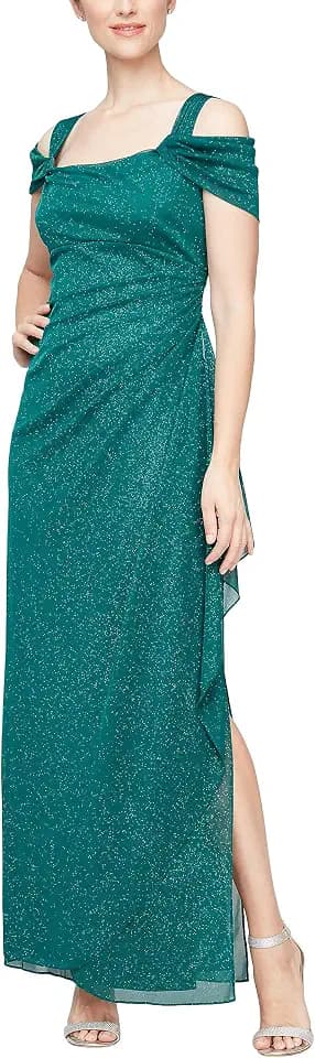 Sparkling Mesh Gown by Alex Evenings