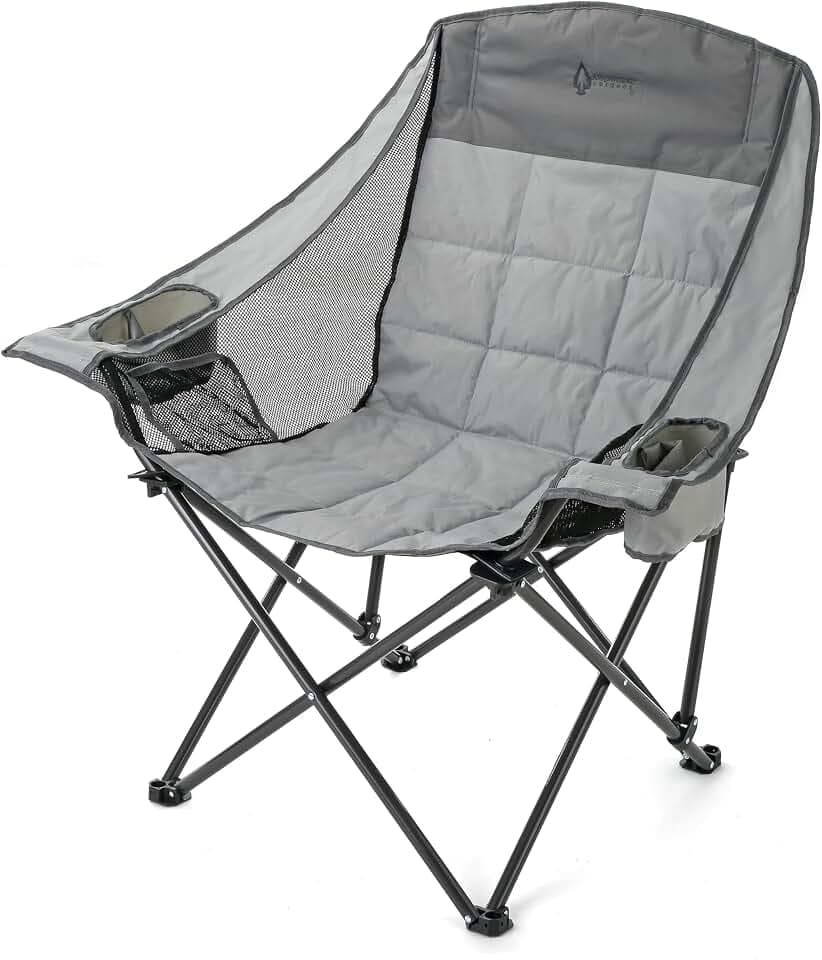 ARROWHEAD OUTDOOR Oversized Folding Camp Chair, Camping Hunting Fishing