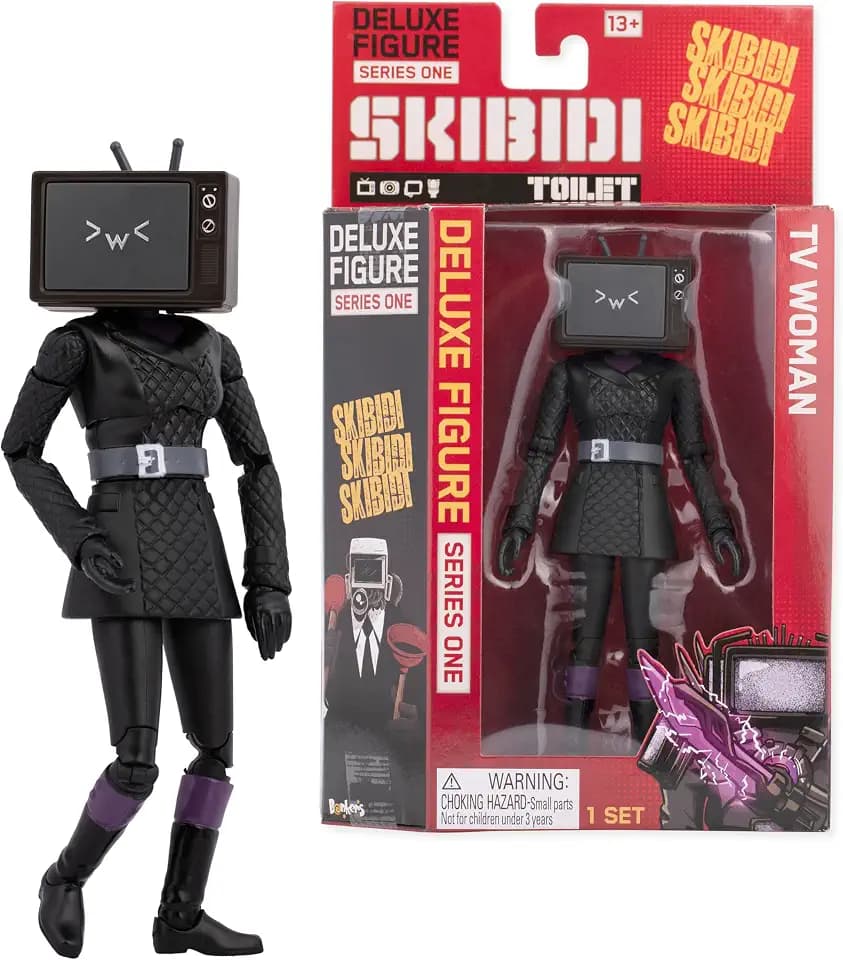 SKIBIDI Toilet Deluxe 6 inch Figure, TV Woman Collectible Figure, Officially Licensed Toilet Merch
