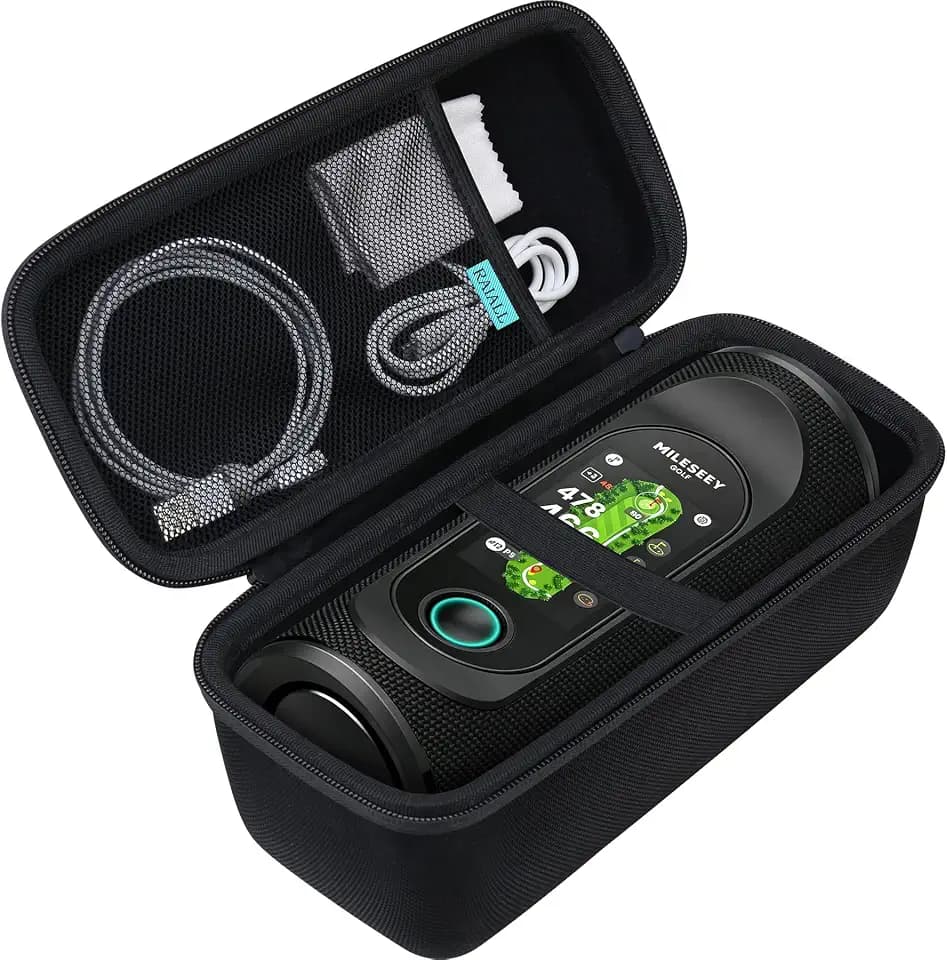 RAIALL Carrying Case for MiLESEEY GeneSonic Pro Golf GPS Speaker, Black