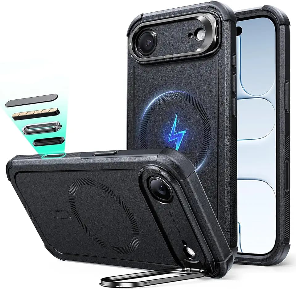 ESR Cyber Tough for iPhone Air Case with Flex Stand, Black