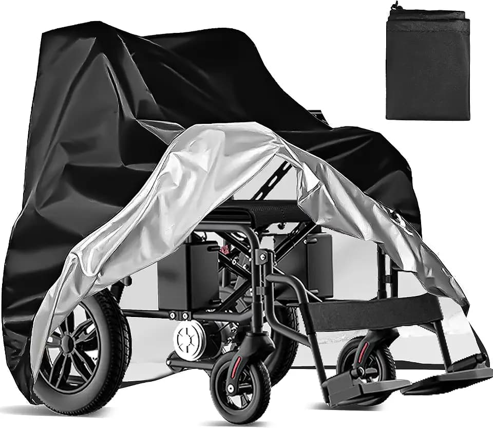 Heavy Duty Waterproof & Dustproof Electric Wheelchair Cover - Prevent Rain, Wind, Dust, Sun & UV for Indoor & Outdoor Use