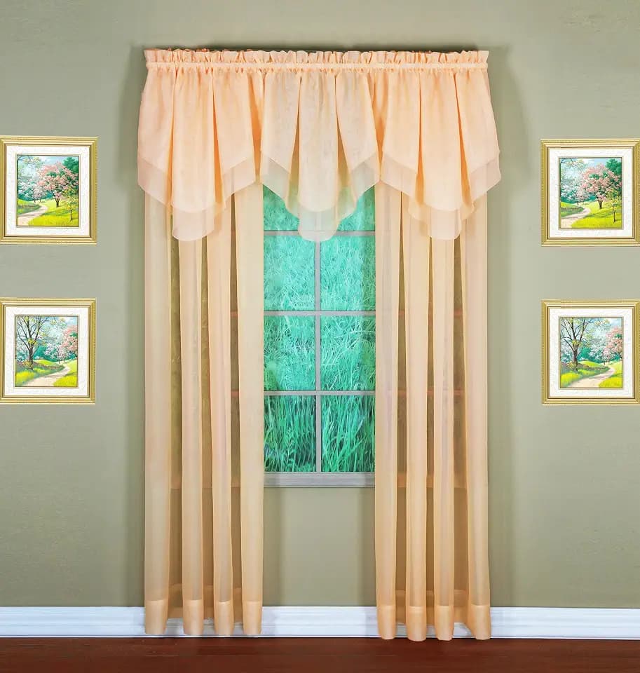 Today's Curtain Emelia Original Voile Panel 84", Peach, 60" W x 84" L