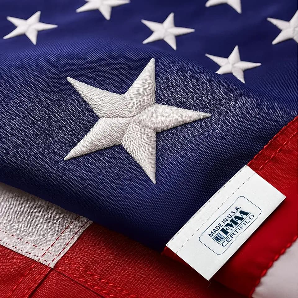 American Flag | American Flags for Outside 4x6 |100% Made in USA Flags - US Flag 4x6 American Flag Heavy Duty Outdoor with Embroidered Stars and Sewn Stripes | Flag for Outside-FMAA CERTIFIED