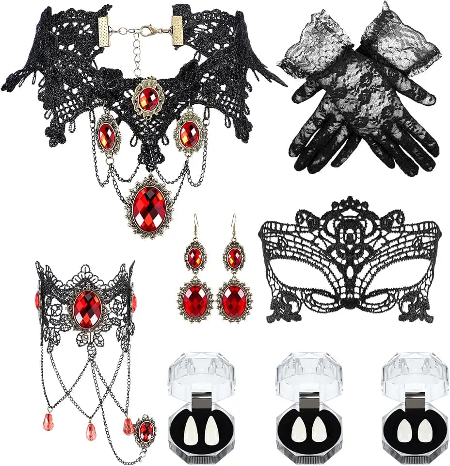 Hicarer Halloween Gothic Choker Jewelry Set for Women