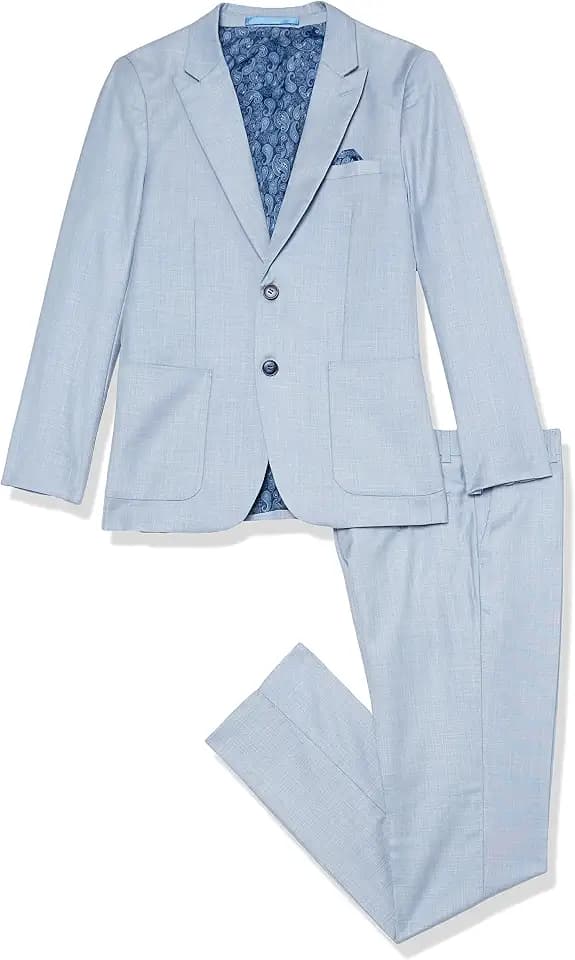Isaac Mizrahi Boys' Slim Fit Boy's 2pc Tectured Suit