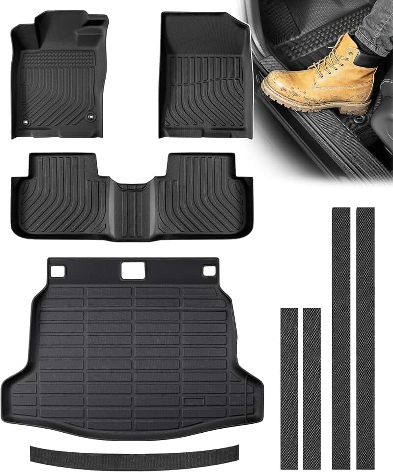 Floor Mats Cargo Liner for Honda Civic Hatchback 2022-2026, 9 Pcs Car Mats