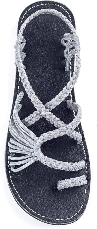Plaka Palm Leaf Strappy Sandals for Women - Beach Summer Women Sandals