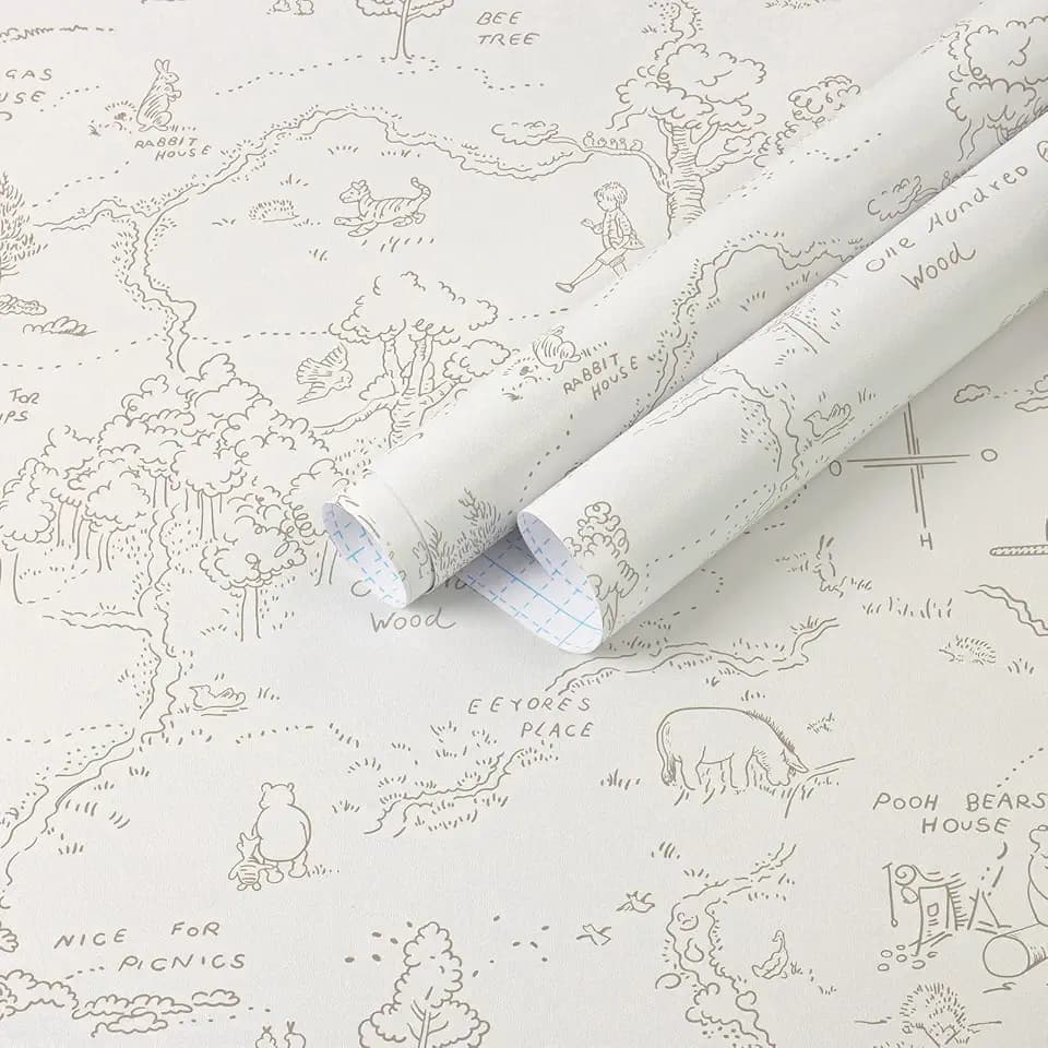 Dimoon 78.7"x17.3" Peel and Stick Wallpaper Contact Paper Boho Beige Wallpaper Brown Floral Removable Wall Paper Self Adhesive Vintage for Nursery Bedroom DIY Colorable Papel Tapiz para Pared
