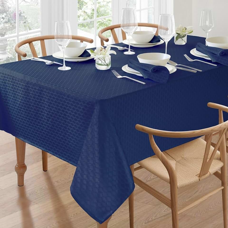 Lenox Olivia Tablecloth, Navy - 60" W x 102" L