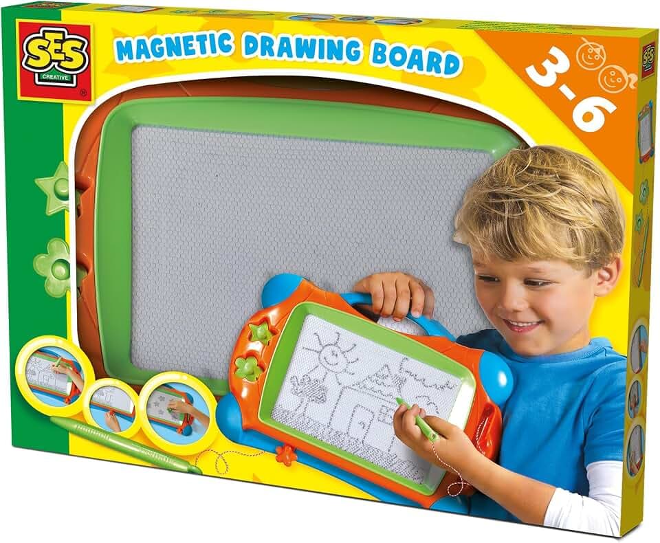SES 146467 Creative B01679QEIO Zaubertafel Magnetzeichentafel, BlauGrünOrange