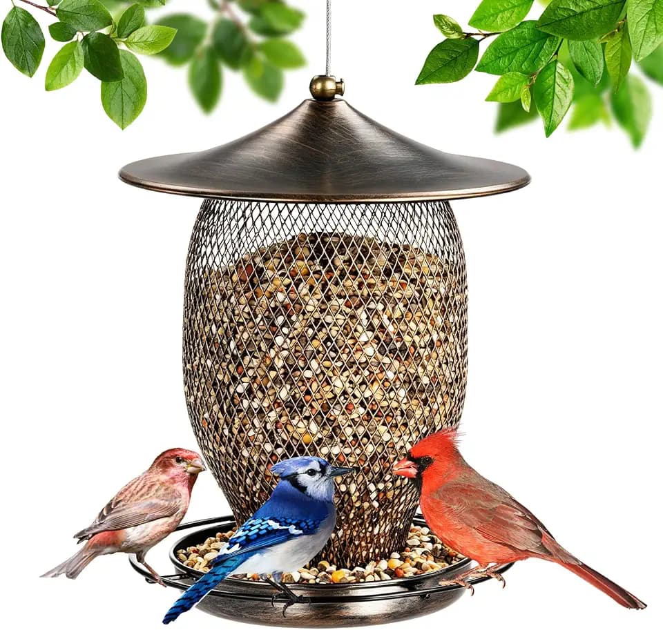 LBTING Wild Bird Feeder, Long Lantern-Shaped