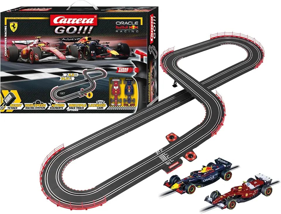 Carrera GO Champion's Racing Electric 1:43 Scale Slot Car Race Track Set