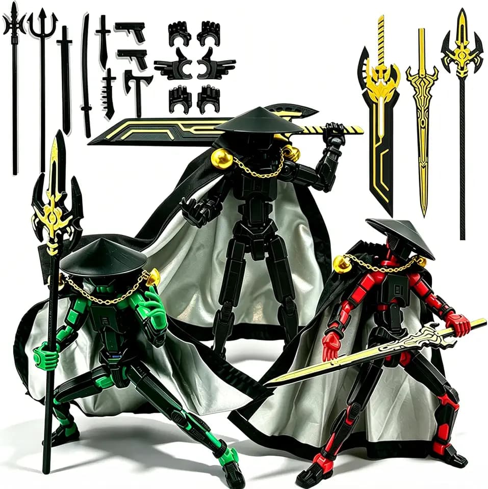Rugwun Titan 13 Action Figure, 3D Printed Multi-Jointed Movable Robot