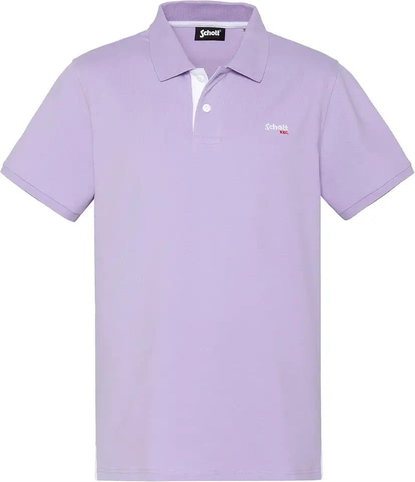Schott NYC Herren Polo Manches Courtes Polo Hemd