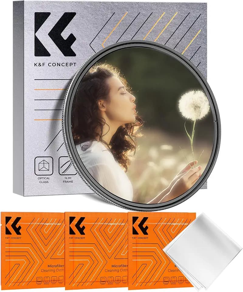 K&F CONCEPT 82mm Black Diffusion Mist 1/4 & Variable ND2-32 in-1 Filter
